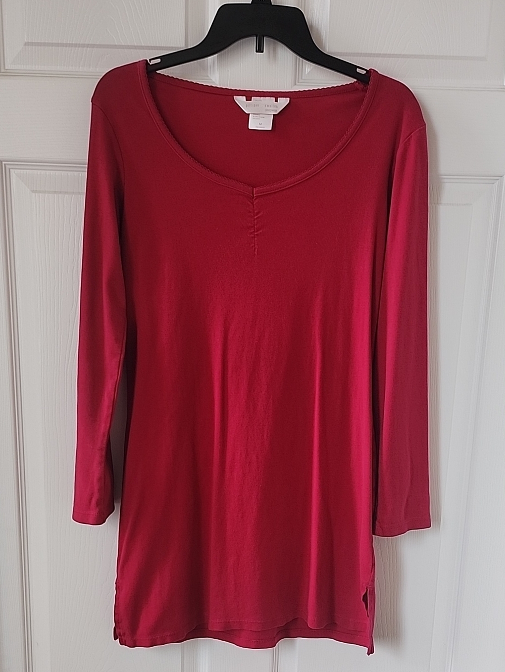 Gilligan & O'Malley Women's Dark Red Sleepwear Nightgown/Sleep Shirt - size Med